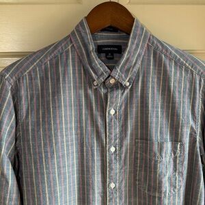 J. Crew Men's Multicolor Striped Button Down Shirt — Sz M